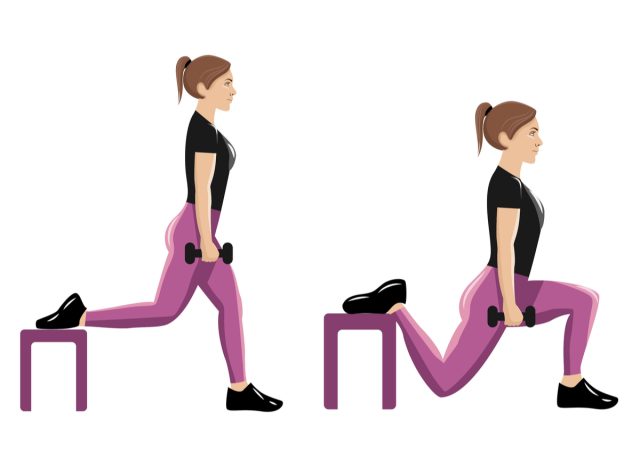 bulgarian split squat, compound exercises for women to get lean