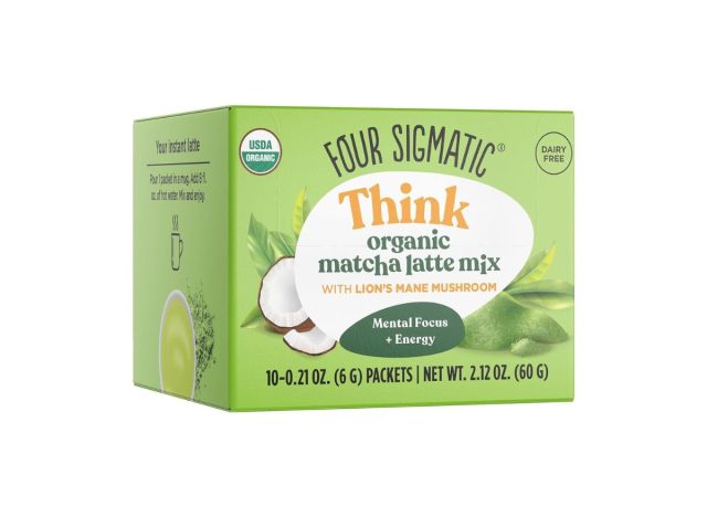 box of matcha tea on a white background