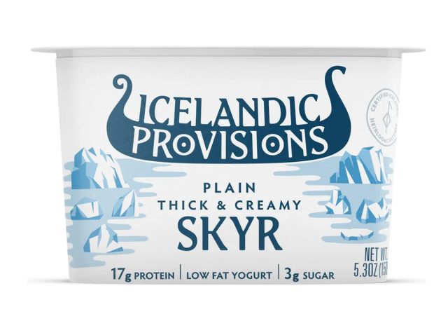 carton of yogurt on a white background
