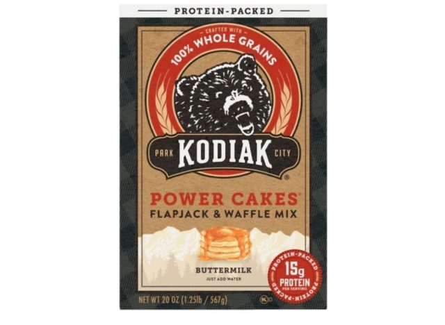 kodiak power cakes mix on a white background