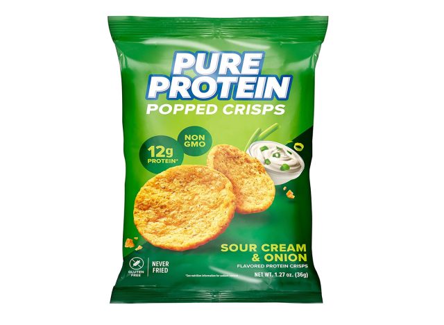 Pure Protein Popped Crisps sour cream and onion 