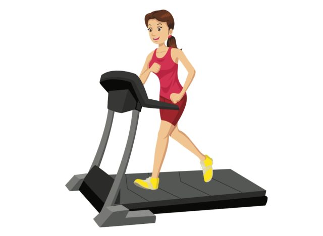treadmill walk, concept of weight-loss workouts for beginners